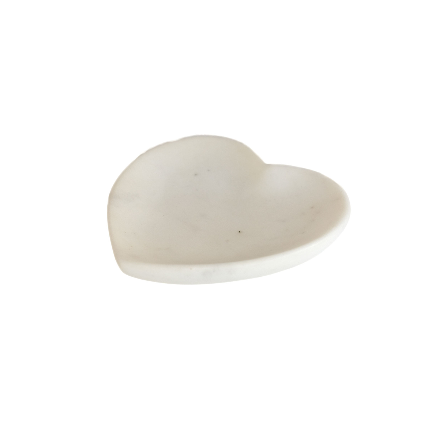 White Marble Heart Dish