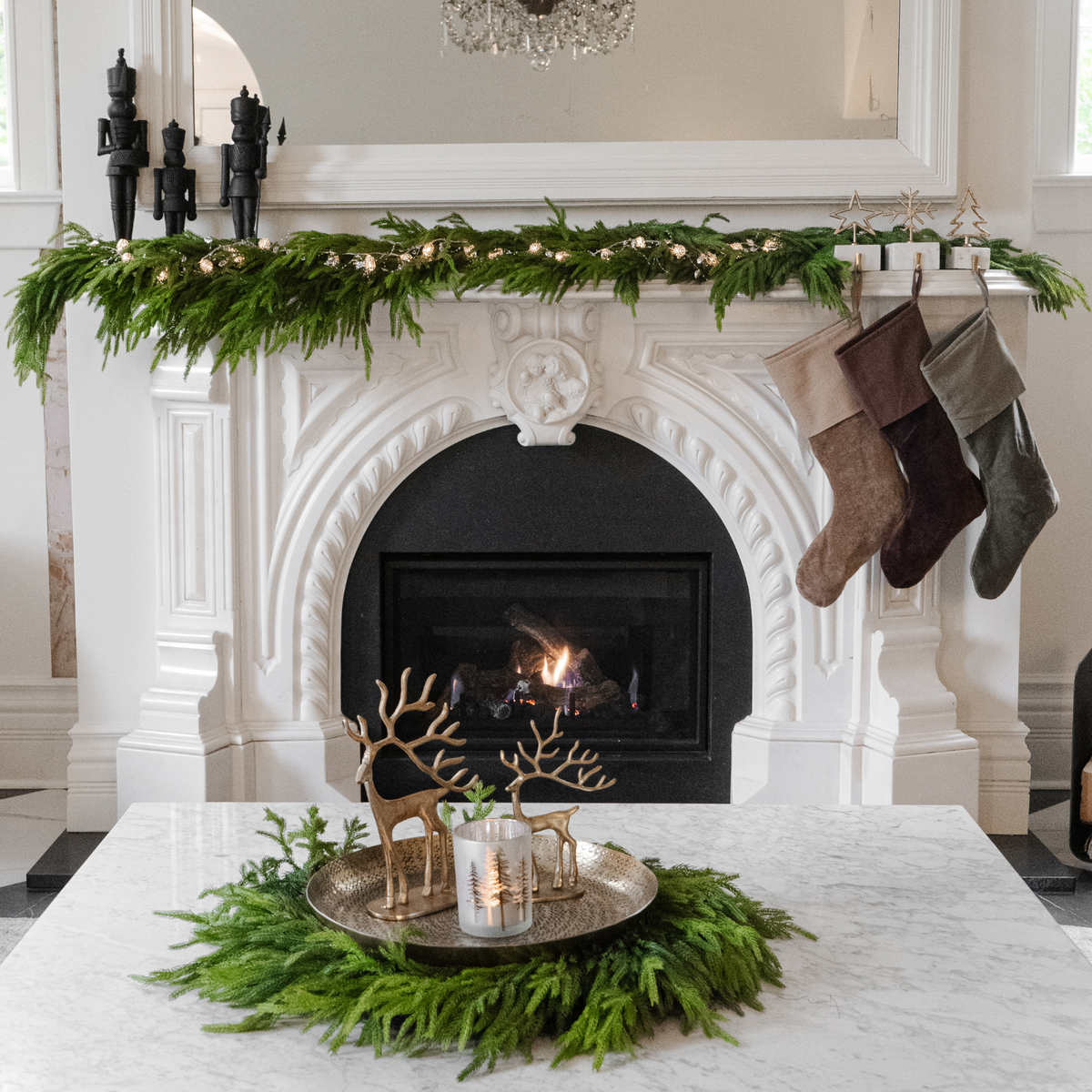 Artificial 77" Fresh Touch Norfolk Pine Garland