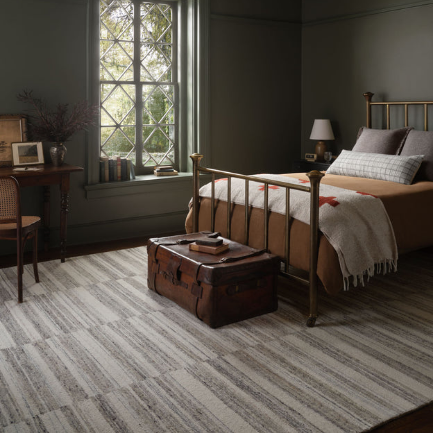 Magnolia Home x Loloi Rae Stone/Ivory Wool Rug
