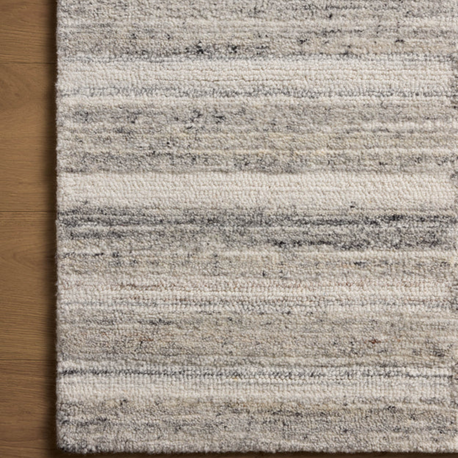 Magnolia Home x Loloi Rae Stone/Ivory Wool Rug