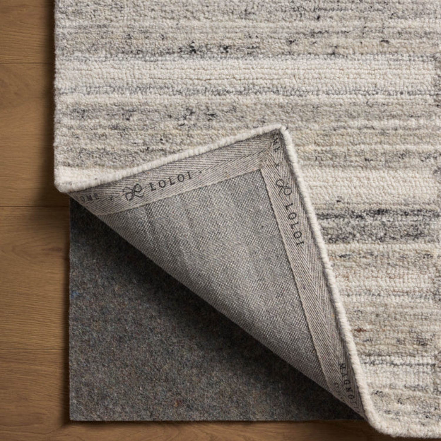 Magnolia Home x Loloi Rae Stone/Ivory Wool Rug