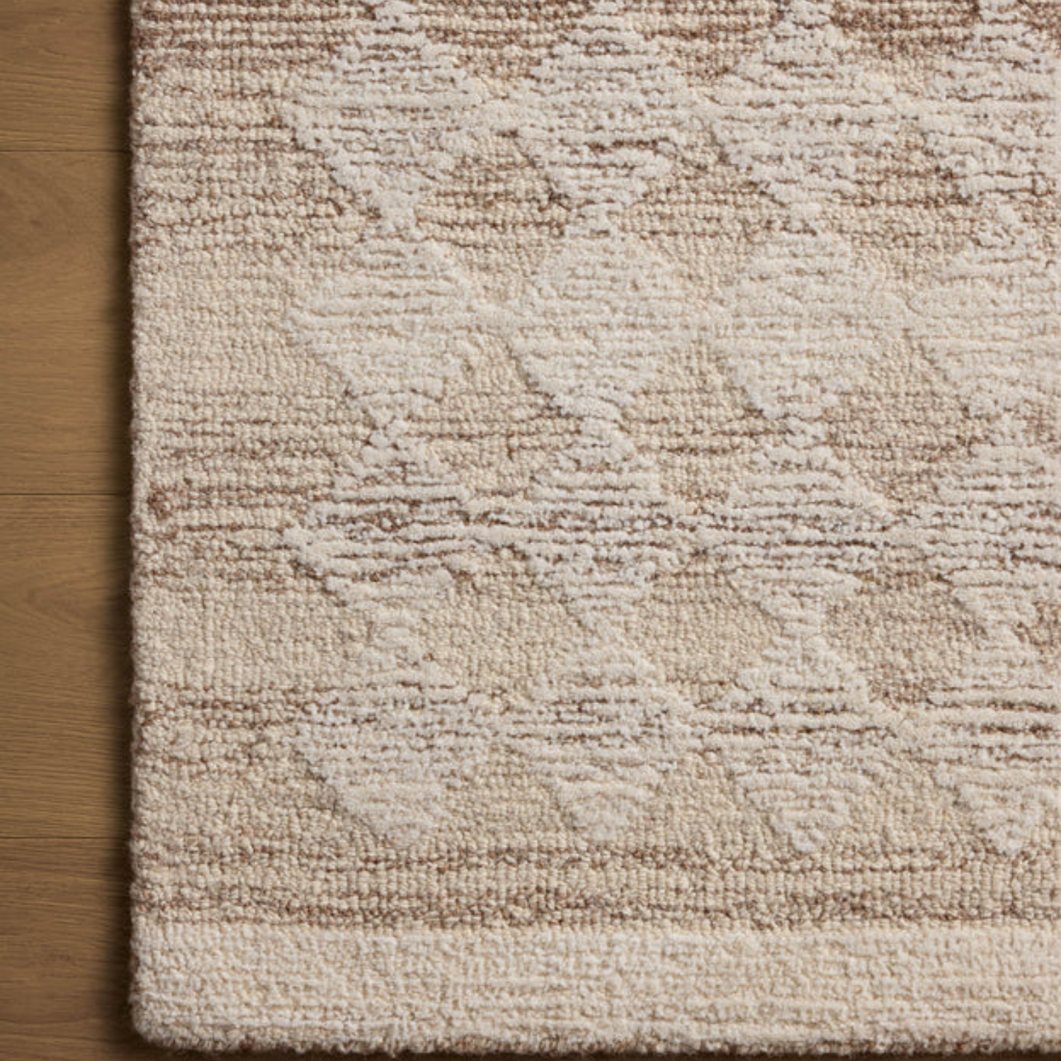 Magnolia Home x Loloi Rae Natural/Ivory Wool Rug