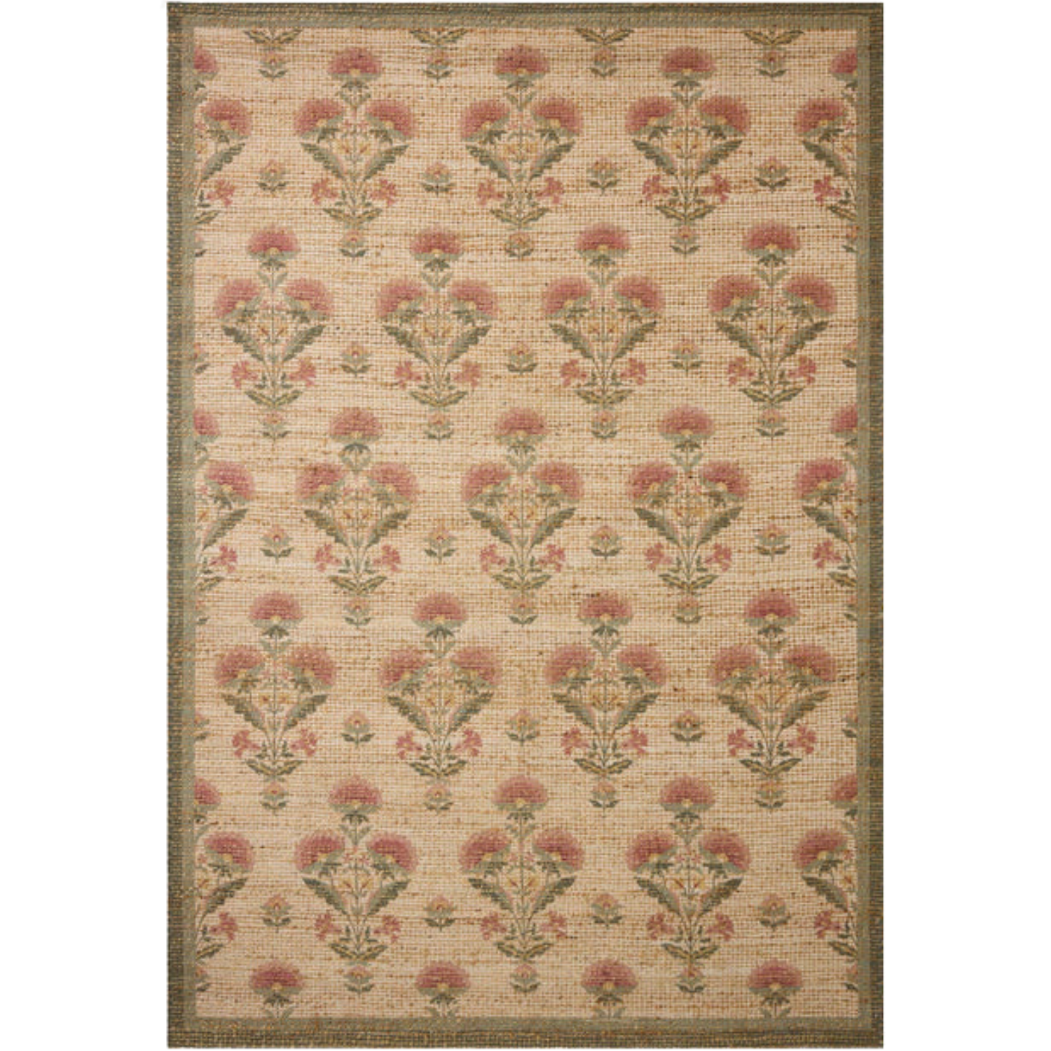 Chris Loves Julia x Loloi Rue Sage/Blush Jute Rug