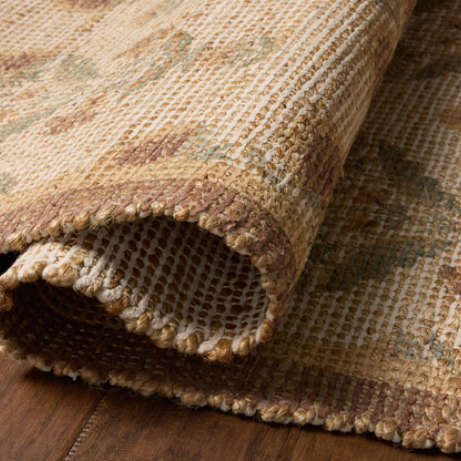 Chris Loves Julia x Loloi Rue Wheat/Sage Jute Rug