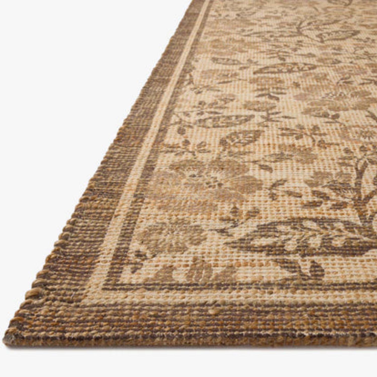 Chris Loves Julia x Loloi Rue Bark/Mocha Jute Rug