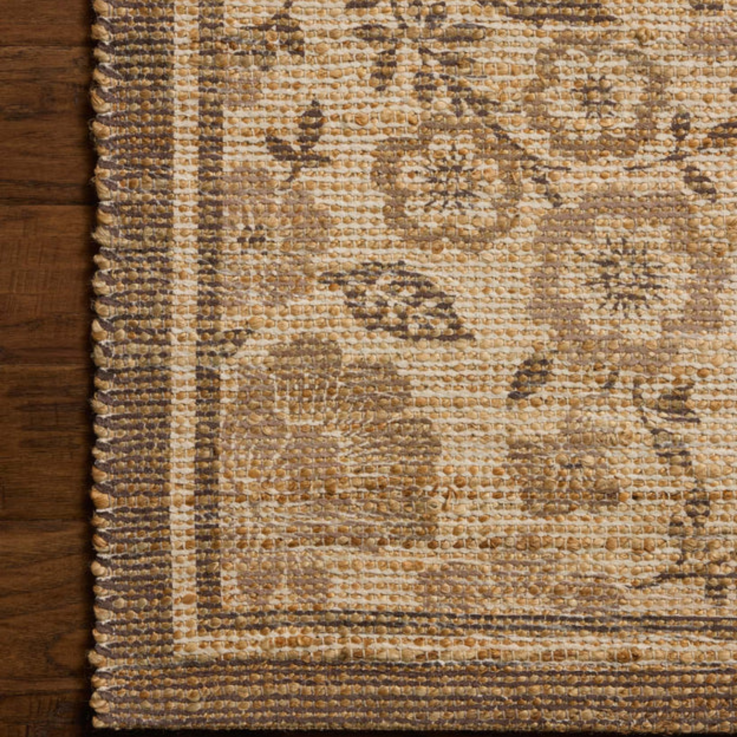 Chris Loves Julia x Loloi Rue Bark/Mocha Jute Rug