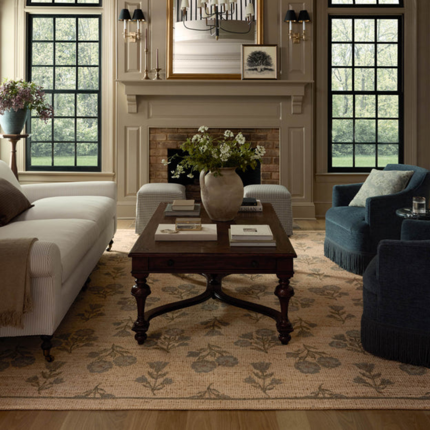 Chris Loves Julia x Loloi Rue Moss/Blue Jute Rug