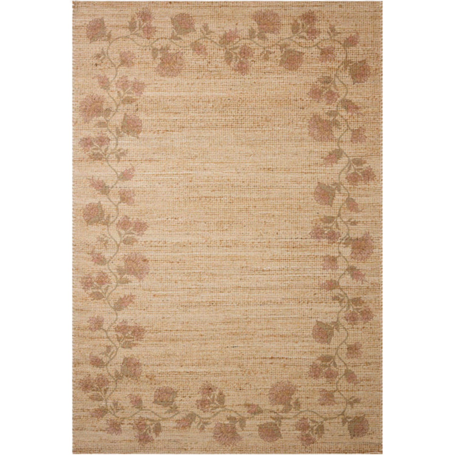 Chris Loves Julia x Loloi Rue Natural/Multi Jute Rug