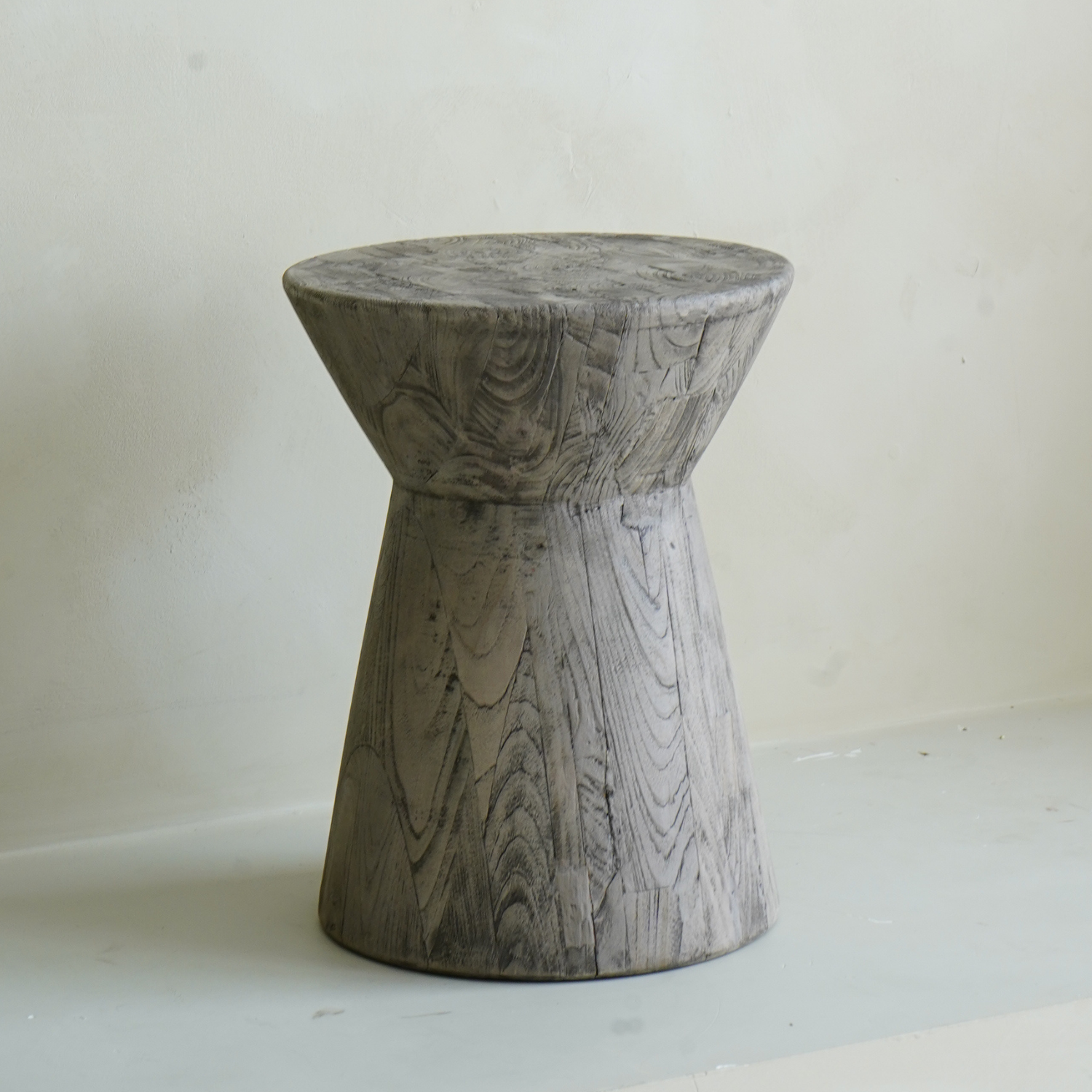 Reclaimed Teak Hourglass End Table