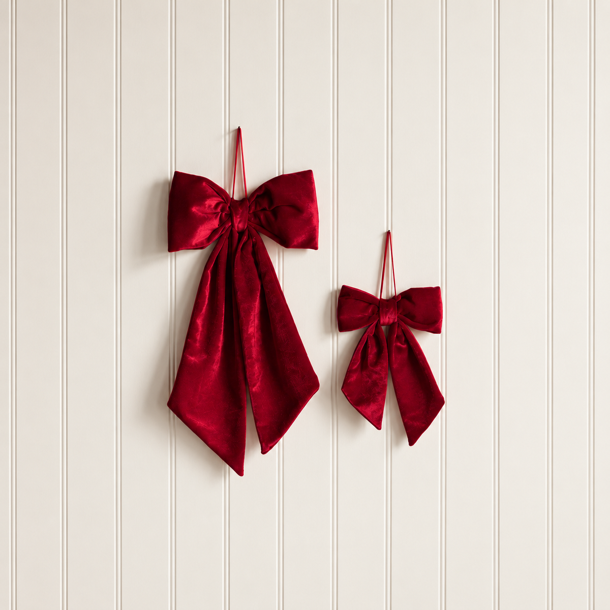 Berry Red Velvet Bows