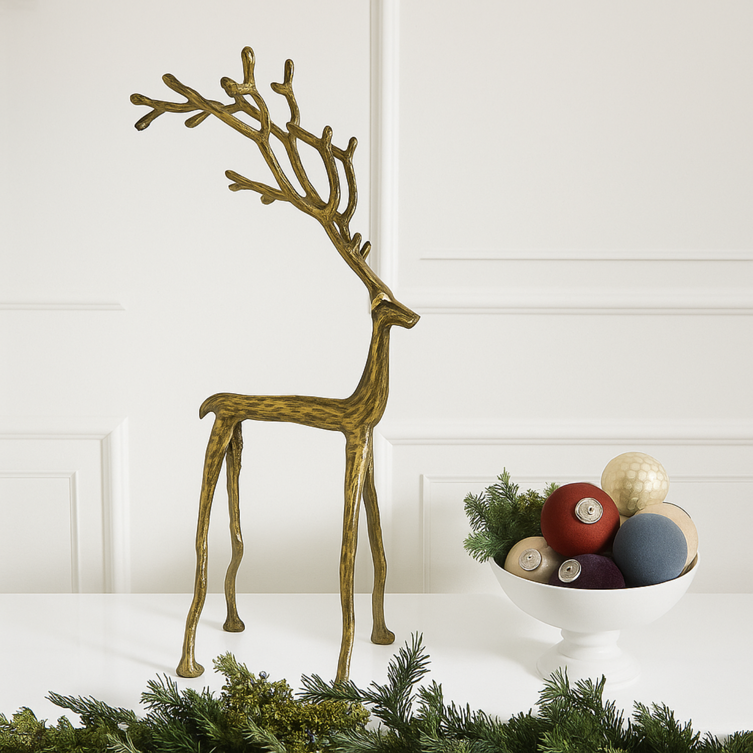 Regal Antique Gold Reindeer