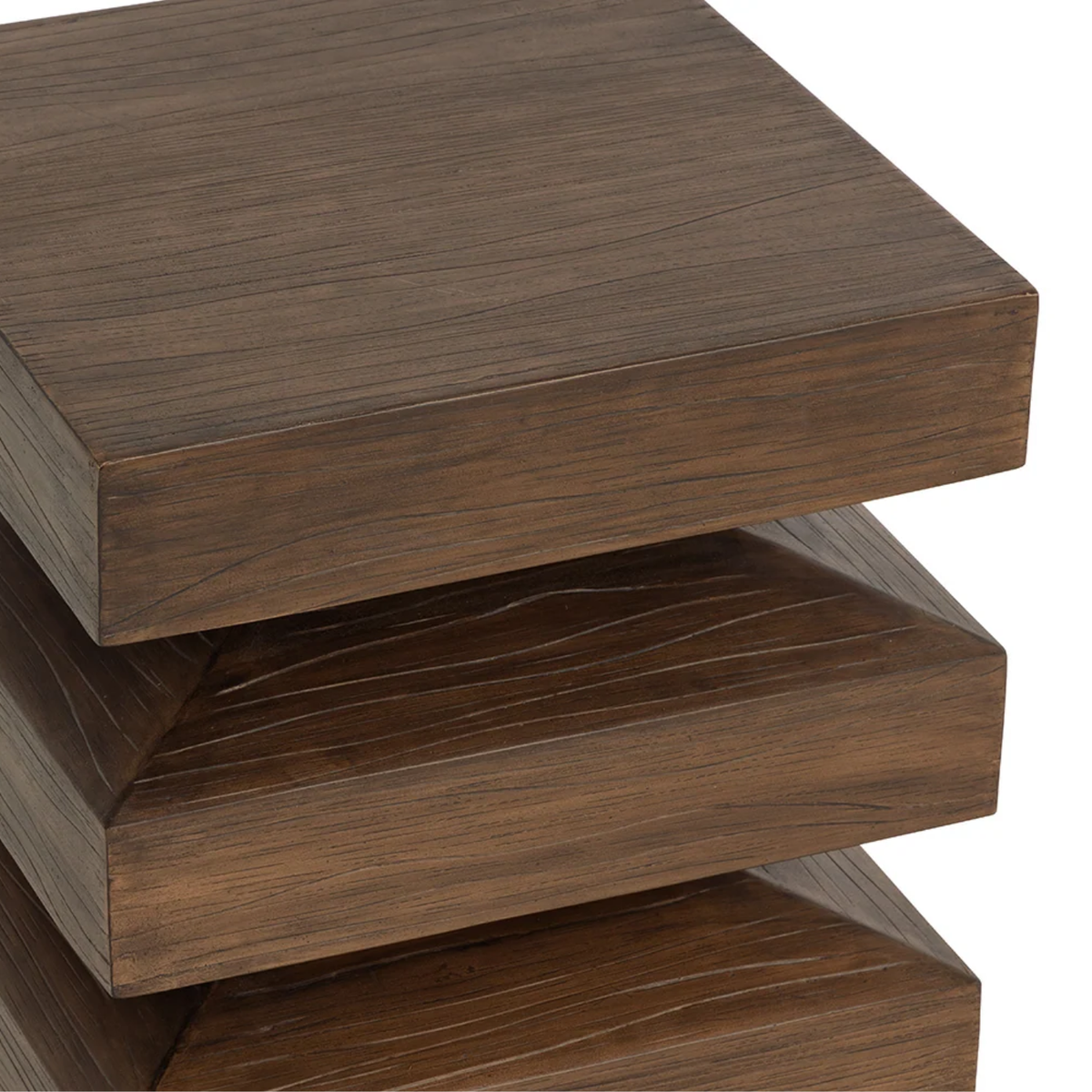 Rhythm Concrete Side Table - Dark Brown