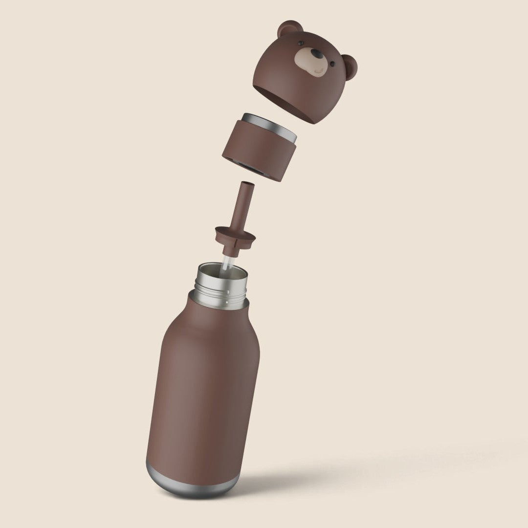 Buddy 16oz Water Bottle- Honey Brown Bear