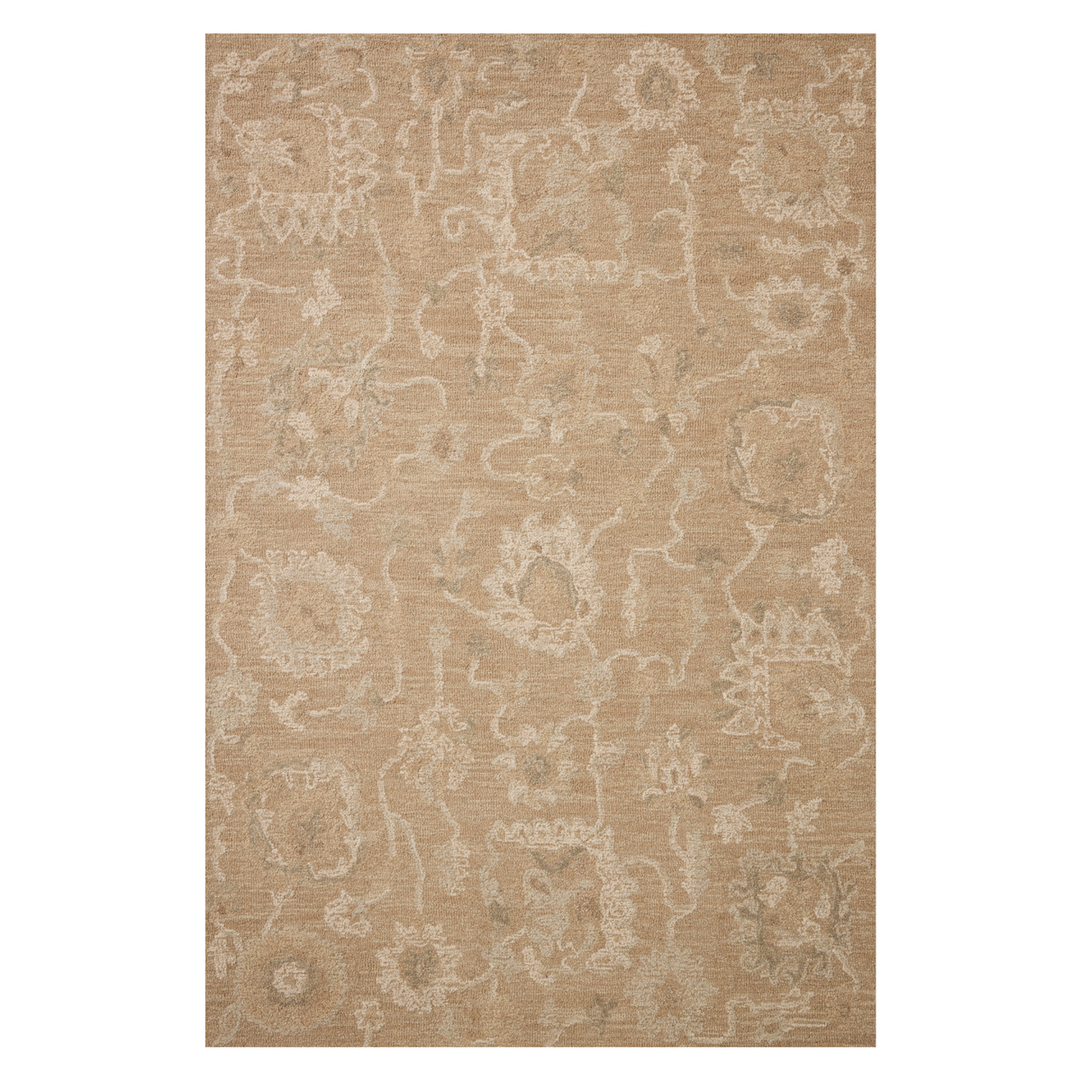 Chris Loves Julia x Loloi Dorothea Sand/ Pebble Wool Rug