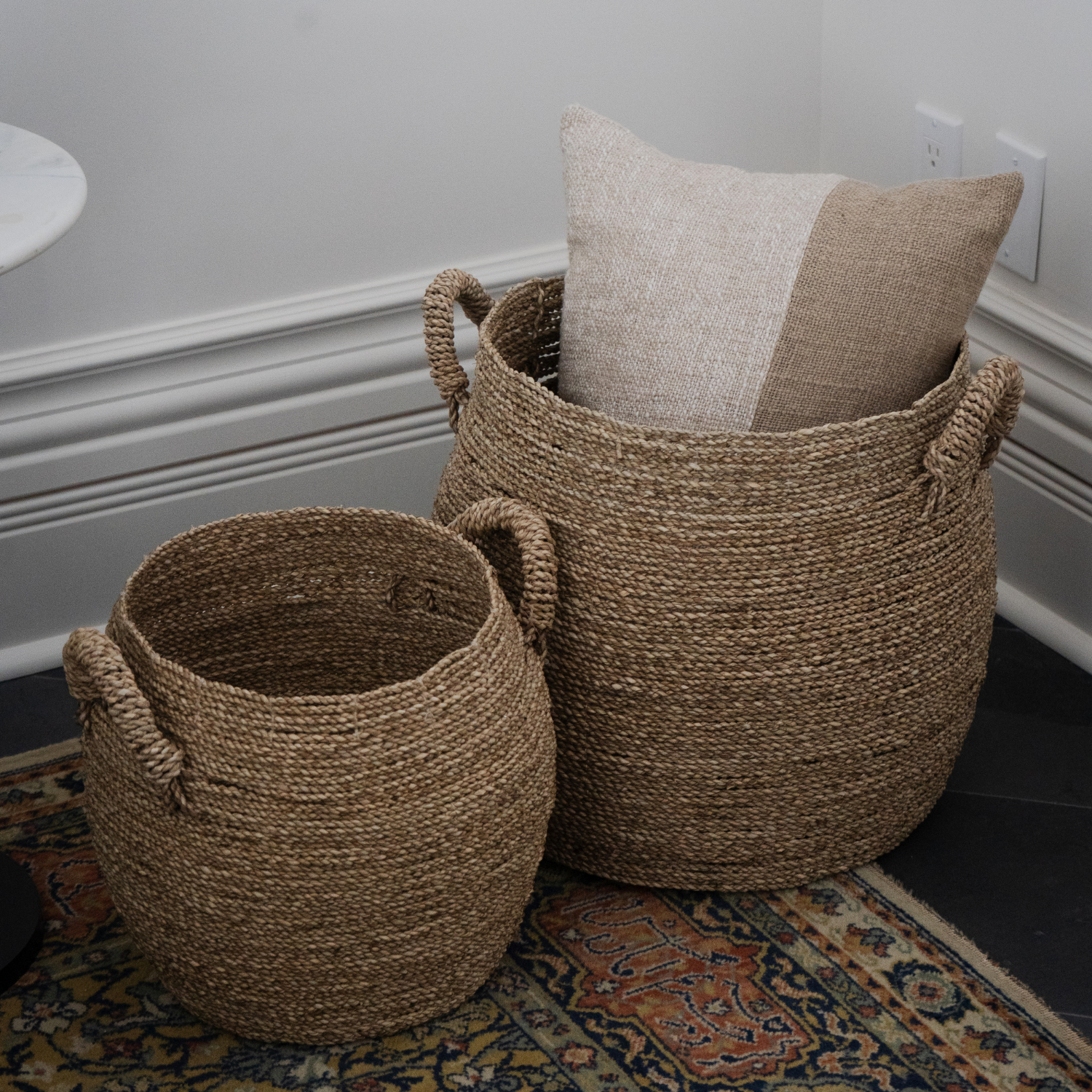 Surrey Natural Seagrass Basket w/ Handles