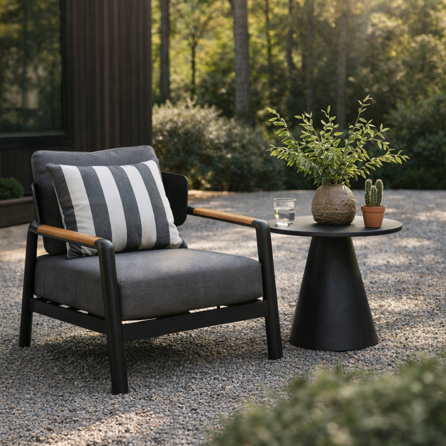 Sedona Charcoal Lounge Chair Set of 2