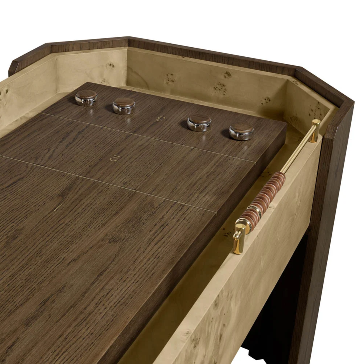 Belmont Shuffleboard Game Table - Chocolate Oak