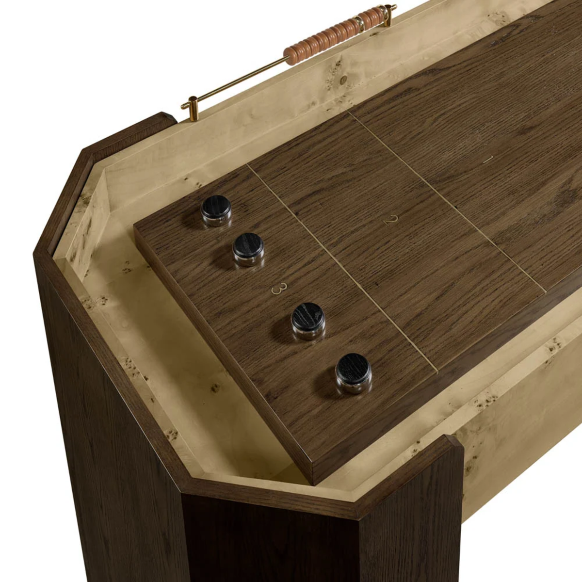 Belmont Shuffleboard Game Table - Chocolate Oak