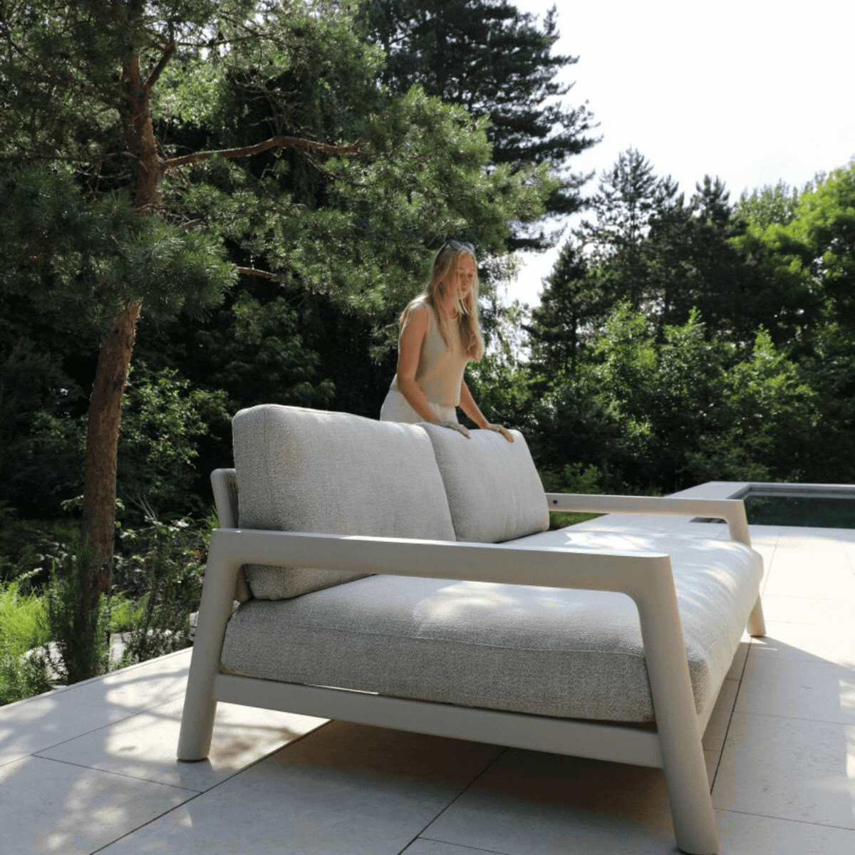 Simcoe Convertible Sofa - Beige