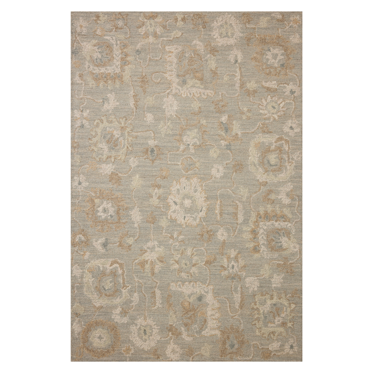 Chris Loves Julia x Loloi Dorothea Stone/ Multi Wool Rug