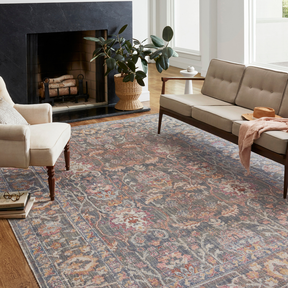 Chris Loves Julia x Loloi Rosemarie Stone/ Multi Rug