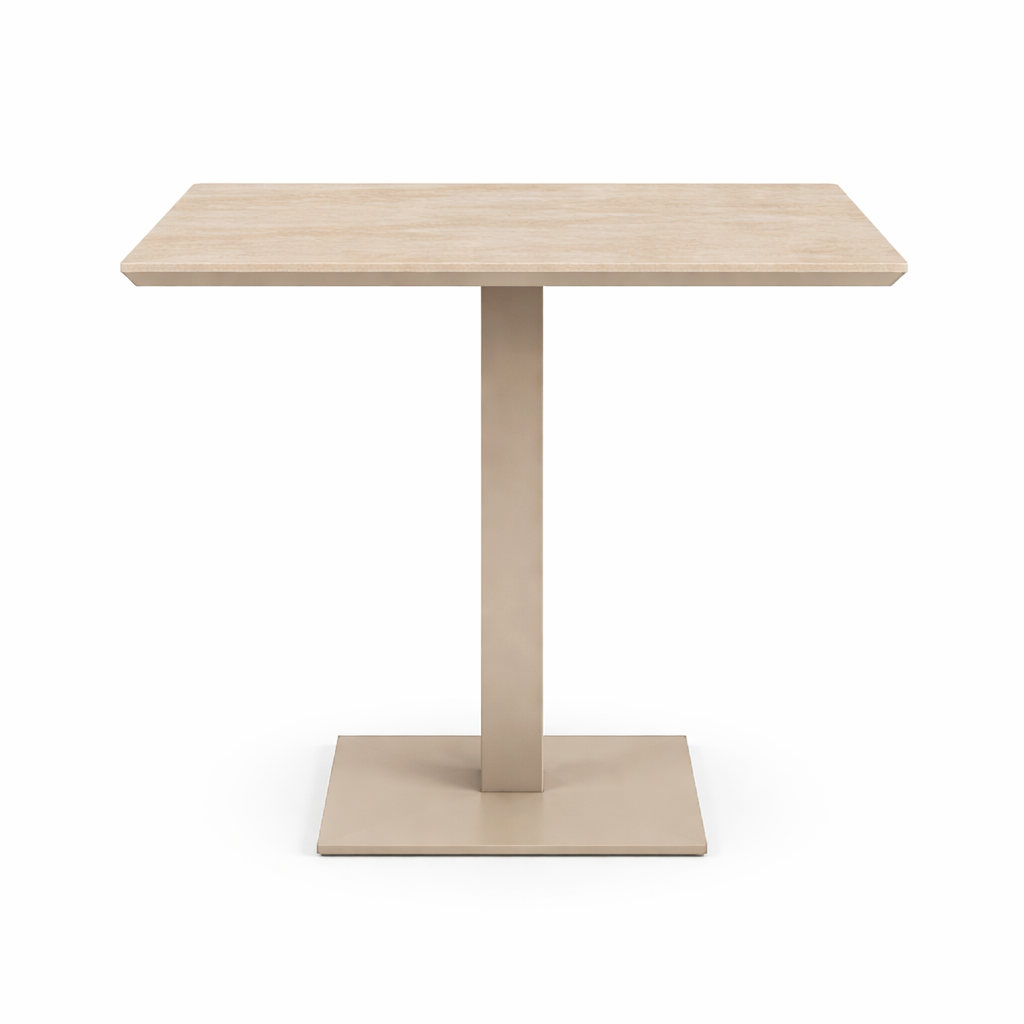 Studio 35" Ceramic Dining Table - Stone Taupe/Travertine