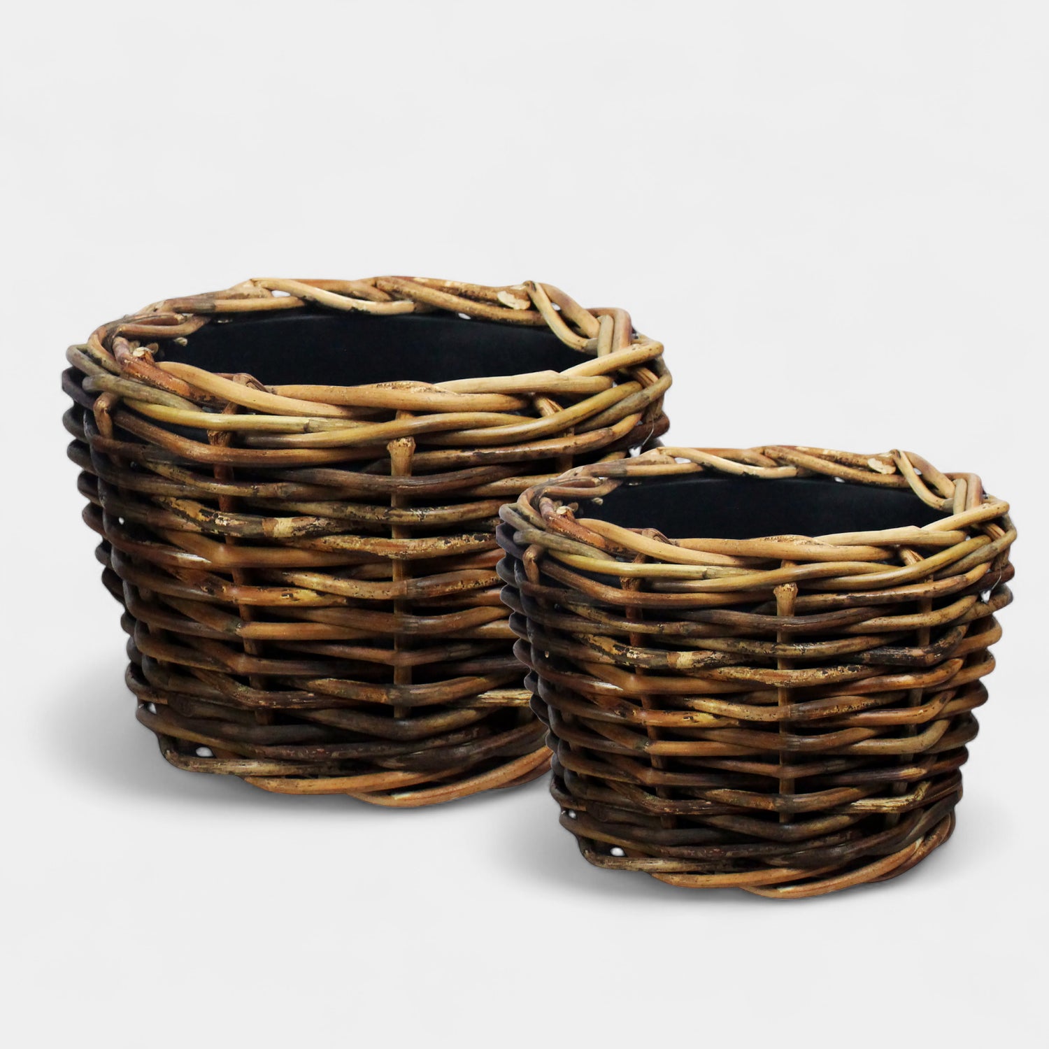 Sudbury Tapered Rattan Brown Plant Basket