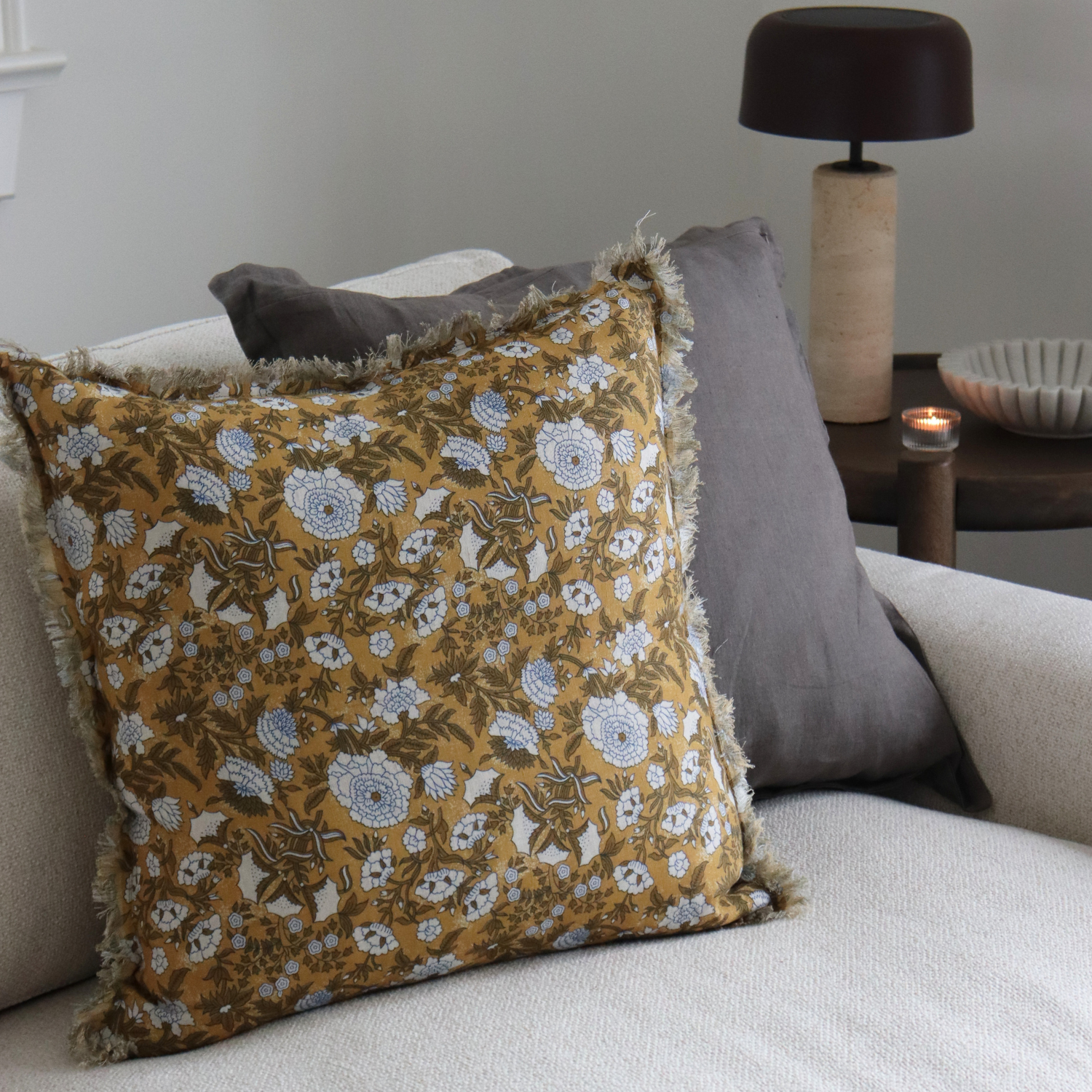 Summerside Botanical Block Print Toss Pillow
