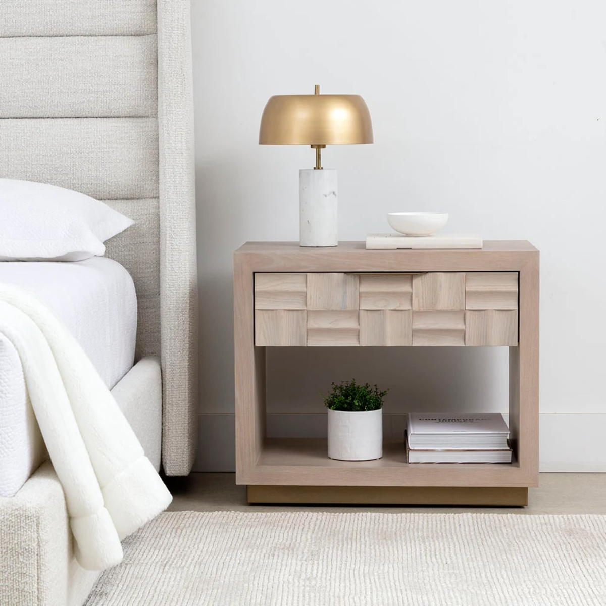 Tessera Wood Nighstand - Light Oak