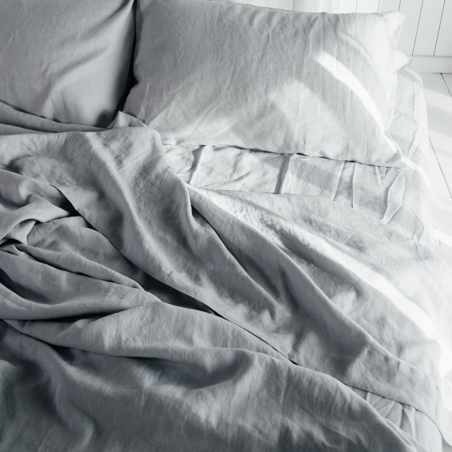 Timmins Light Grey Linen Sheet Set