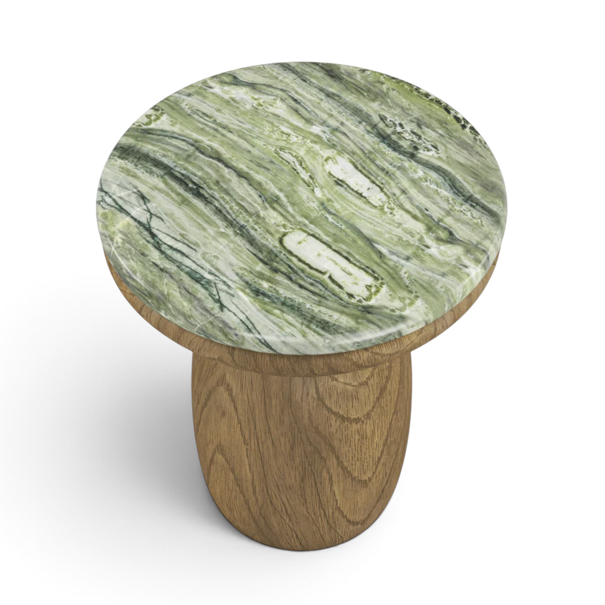 Truffle Concrete Side Table - Sage Green