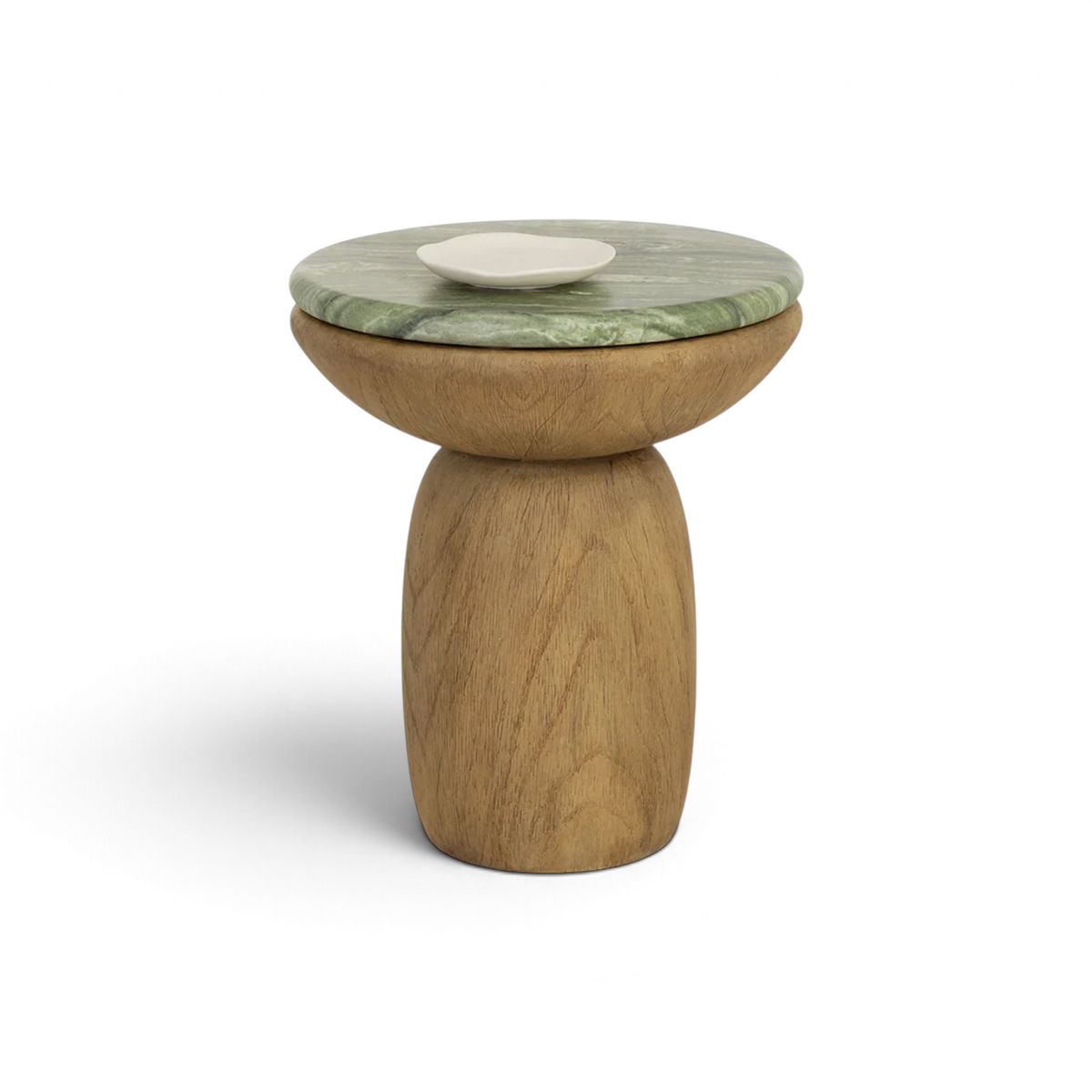 Truffle Concrete Side Table - Sage Green
