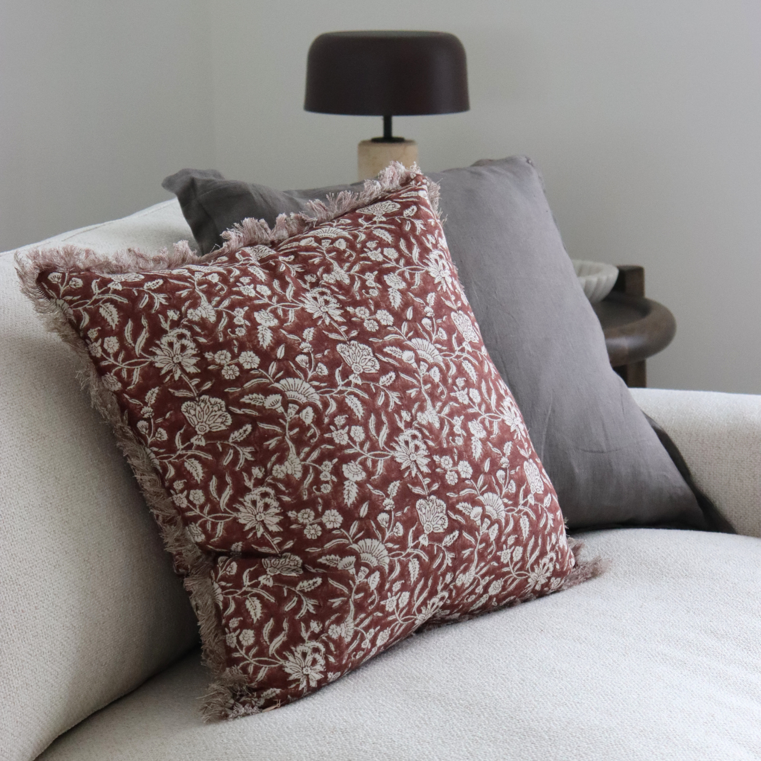 Wellington Botanical Block Print Toss Pillow