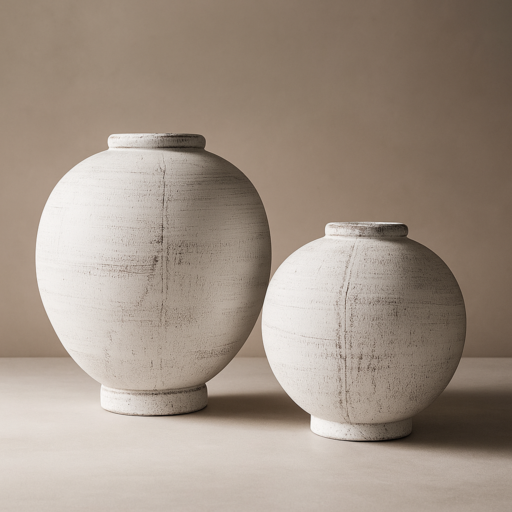 Chios White Orb Vase