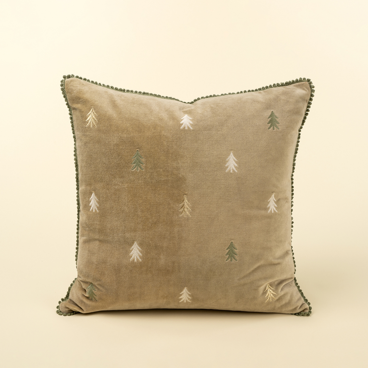 Festive Fir Velvet Toss Pillow