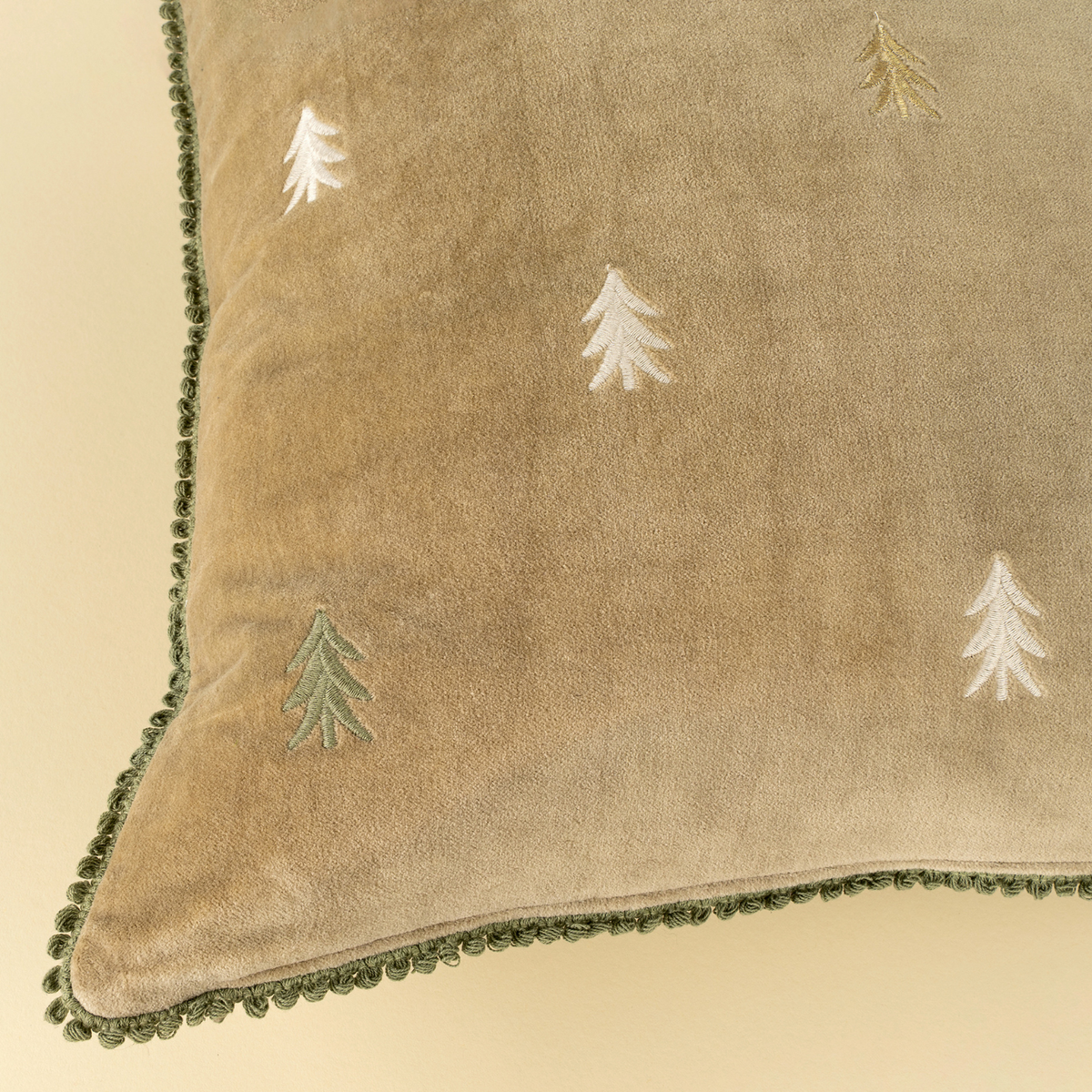 Festive Fir Velvet Toss Pillow