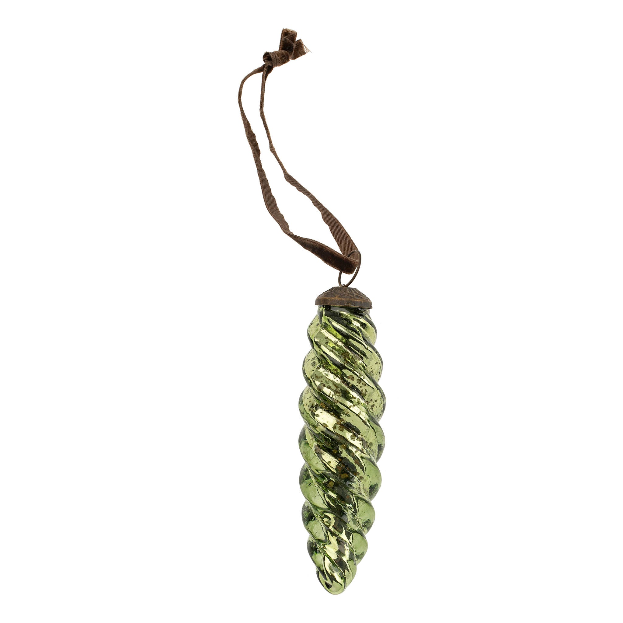 Icicle Glass Ornament- Jade