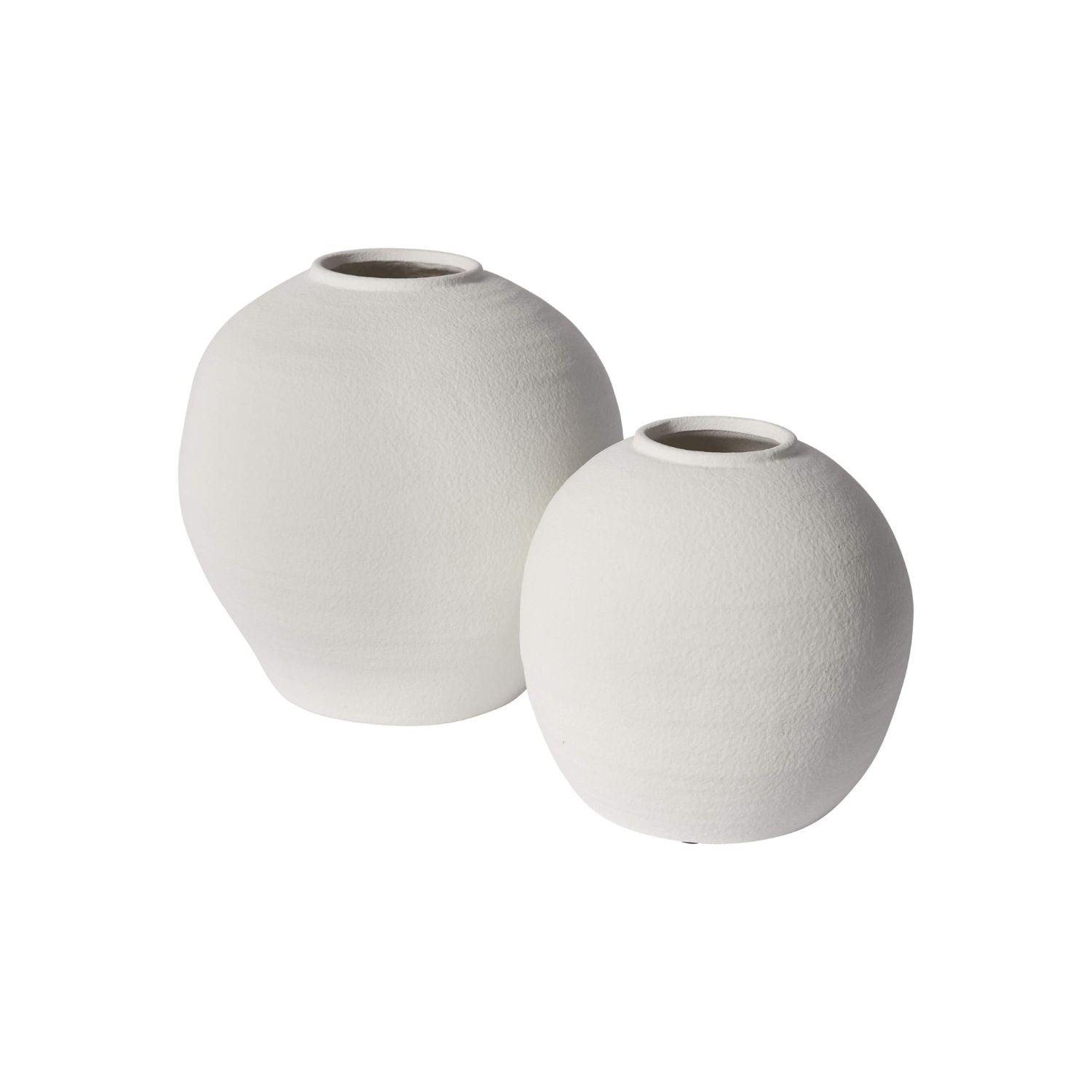 Iris White Cement Vase