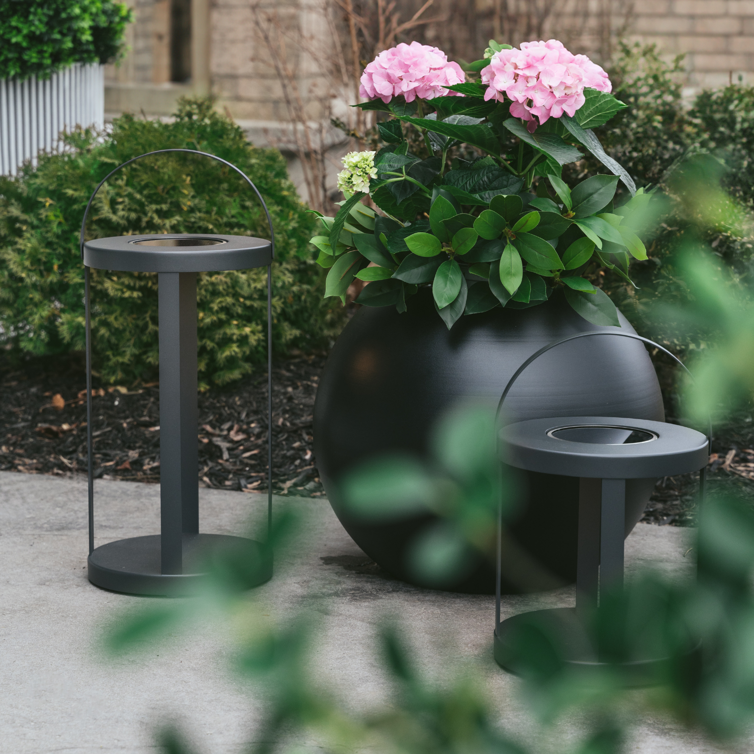 Pillar Charcoal Solar Lantern