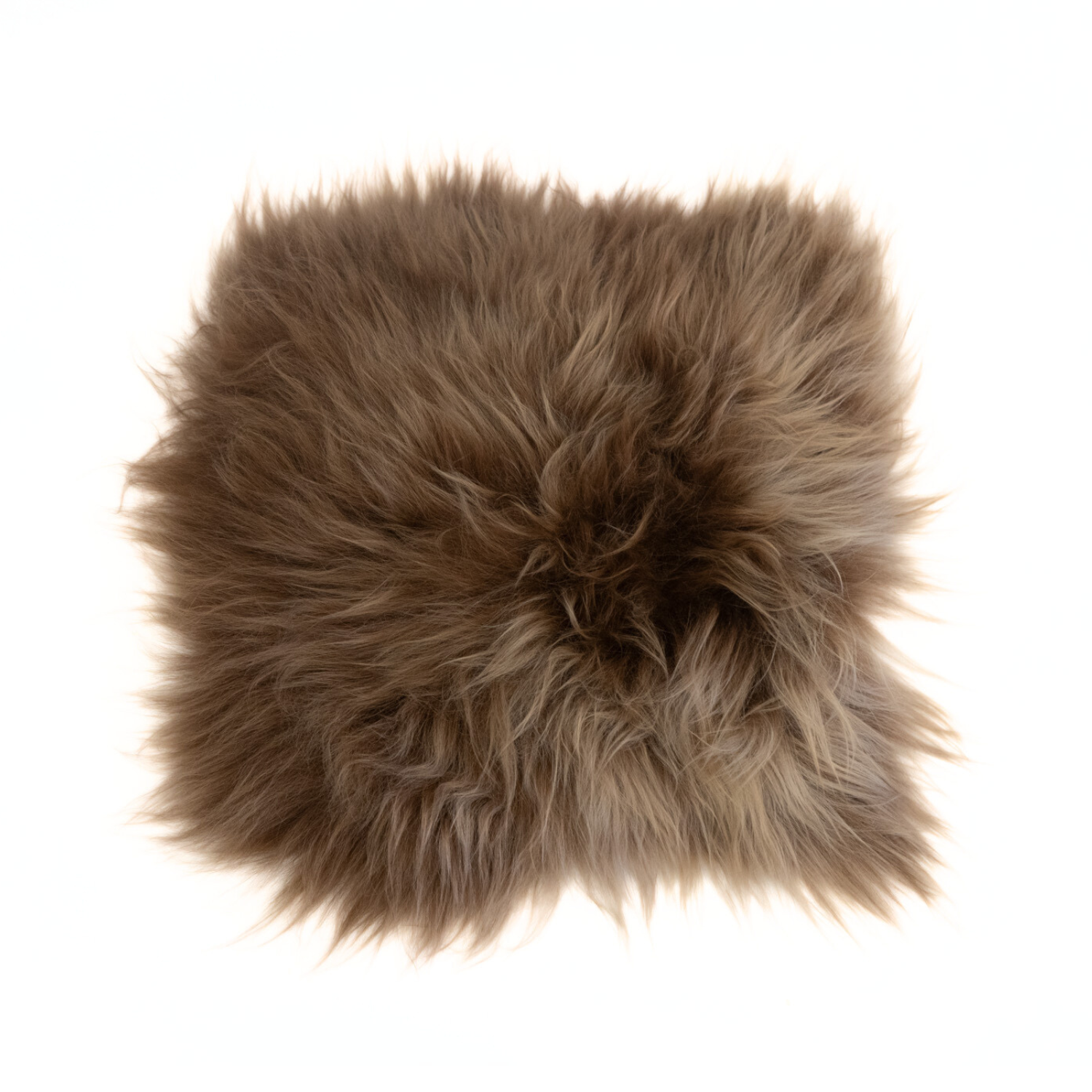 Long Hair Caramel Brown Sheepskin Chair Pad