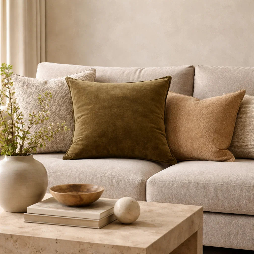 Suede Toss Pillow - Forest Green