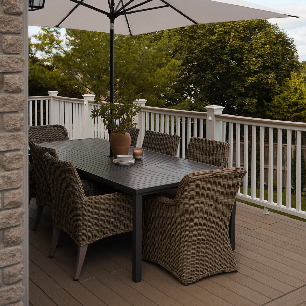 Slat Rectangular Dining Table