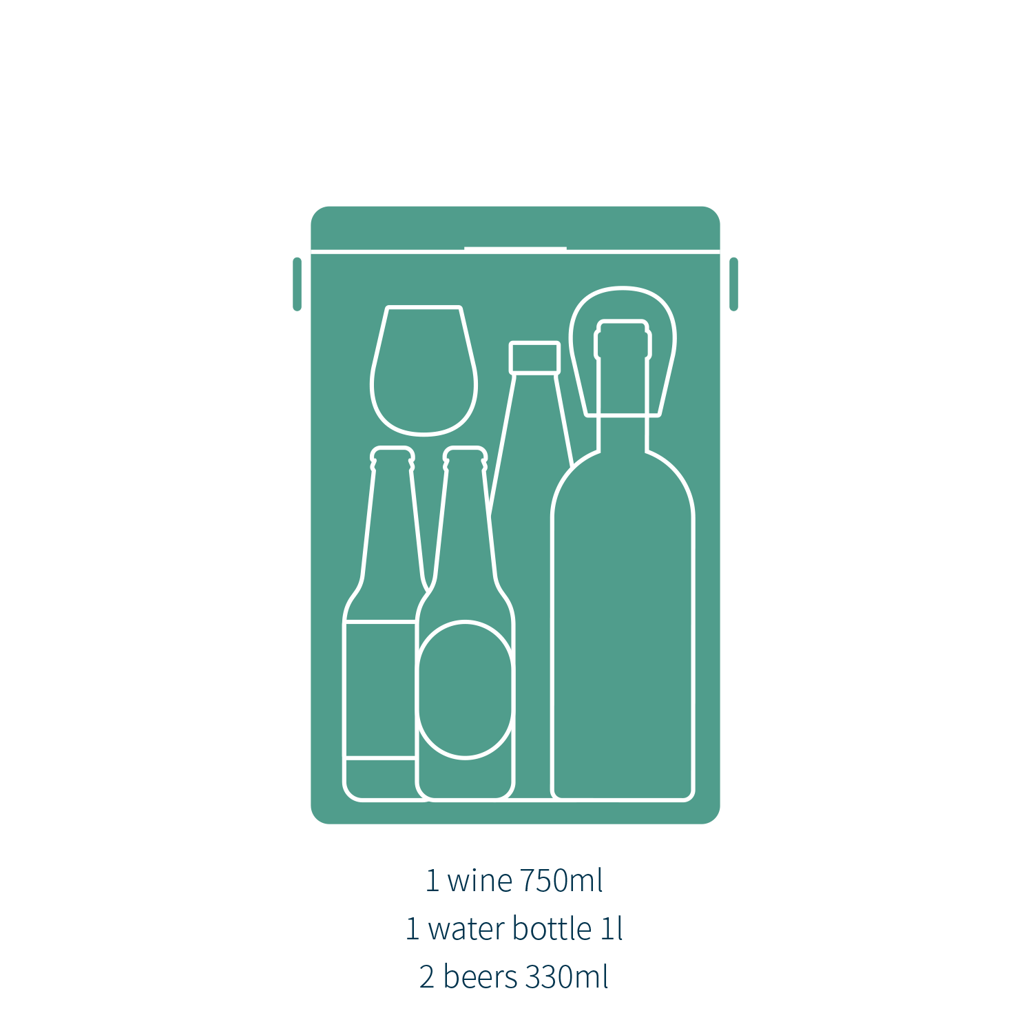 Fieldbar Drinks Box 10L Cooler -Parisian Green