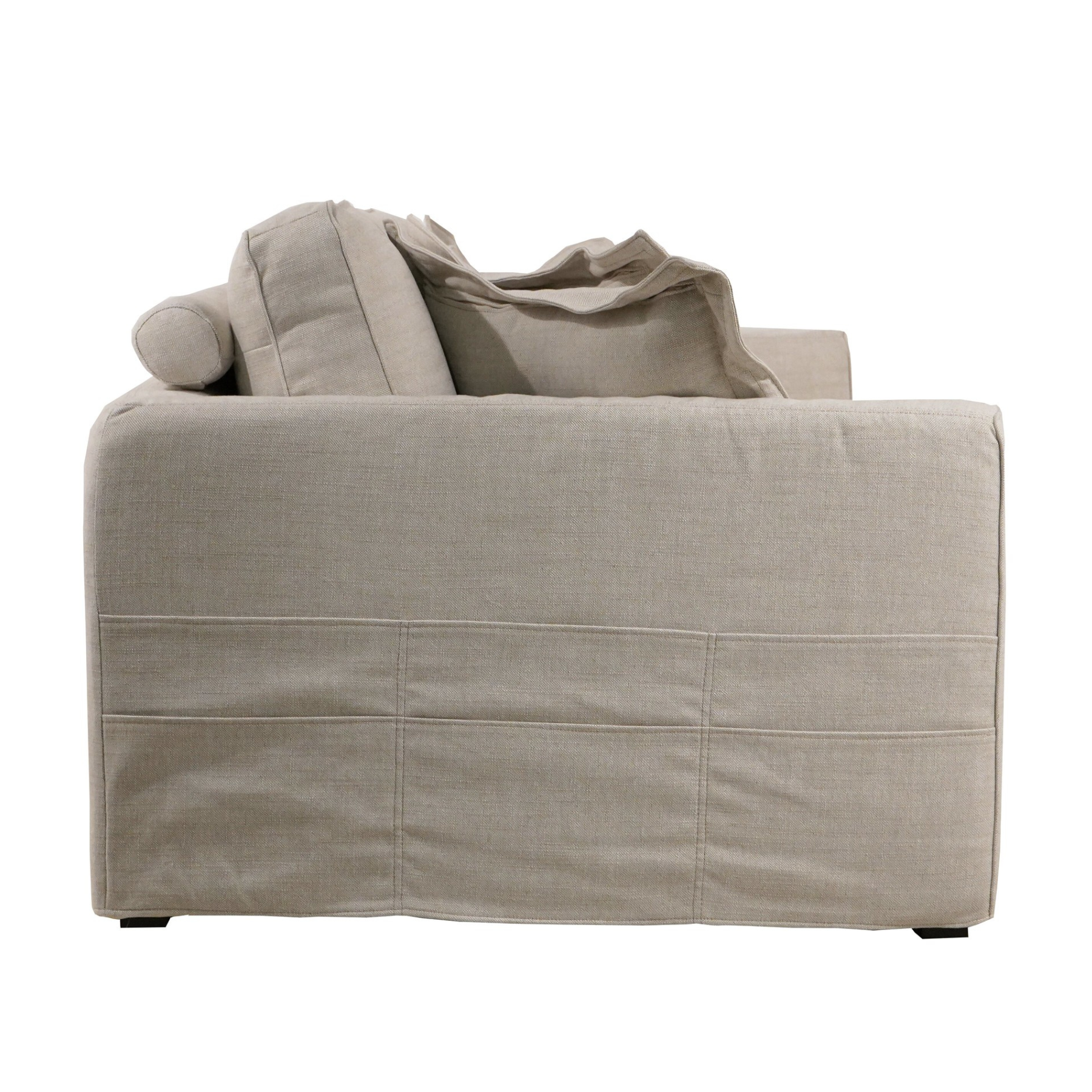 Santa Monica 88" Linen Natural Slipcover Sofa