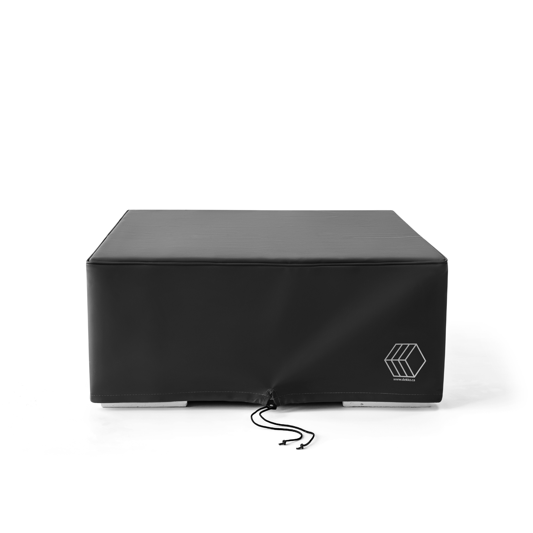 Dekko brand black square firepit cover