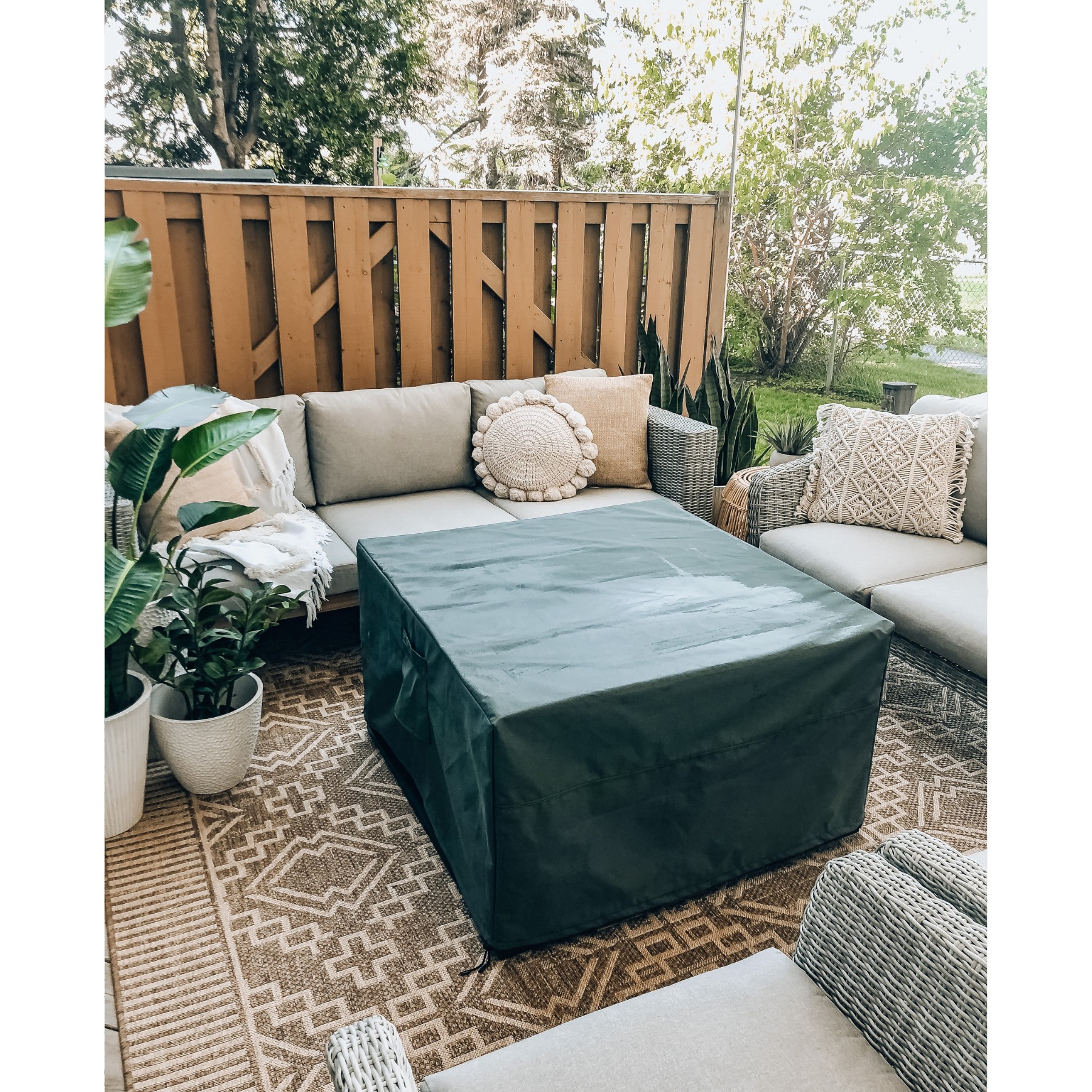 Fitted Square Firepit Cover