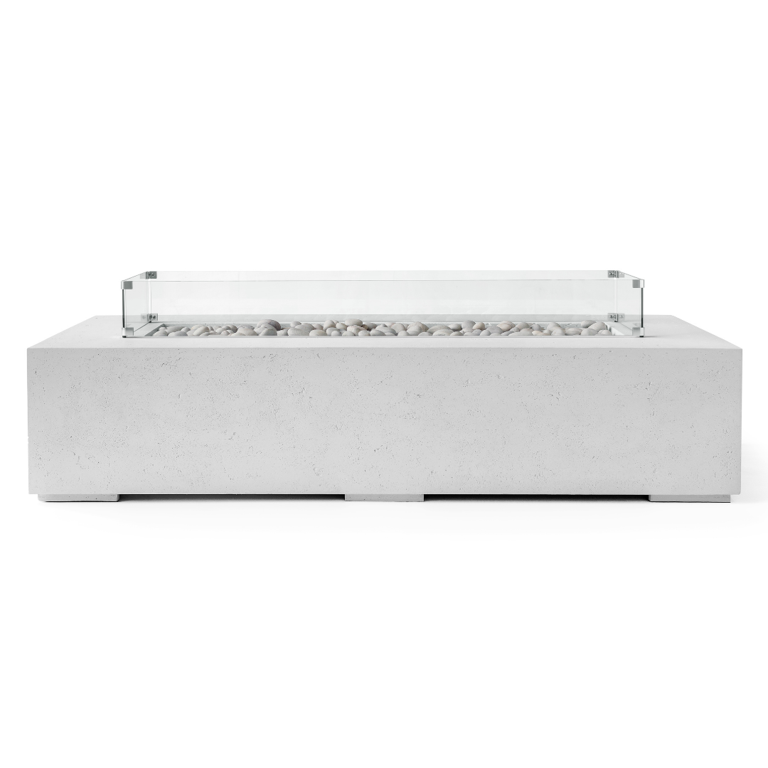 Dekko Concrete Fire Pit Glass Wind Guards