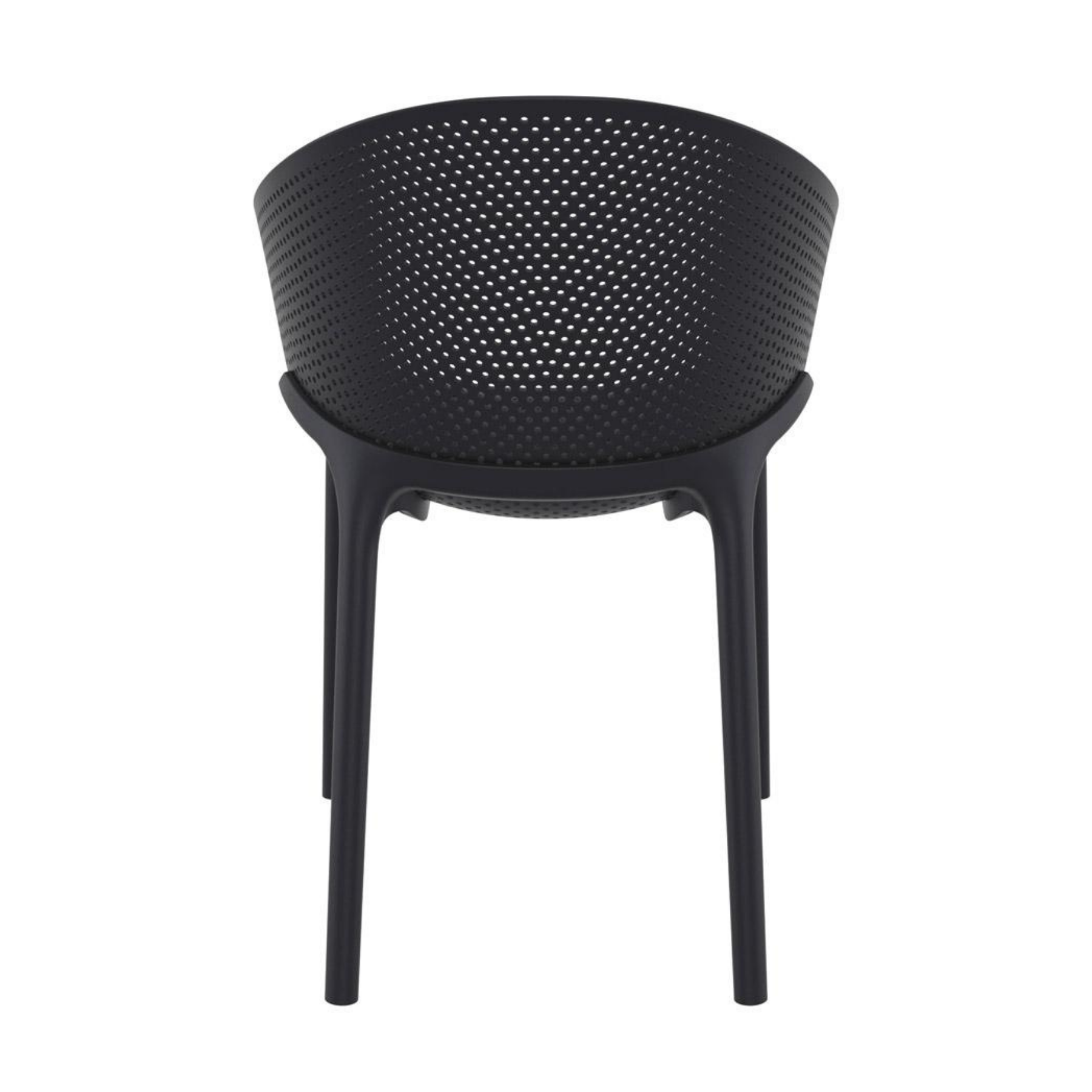 Sky Black Stacking Arm Chair Set of 4