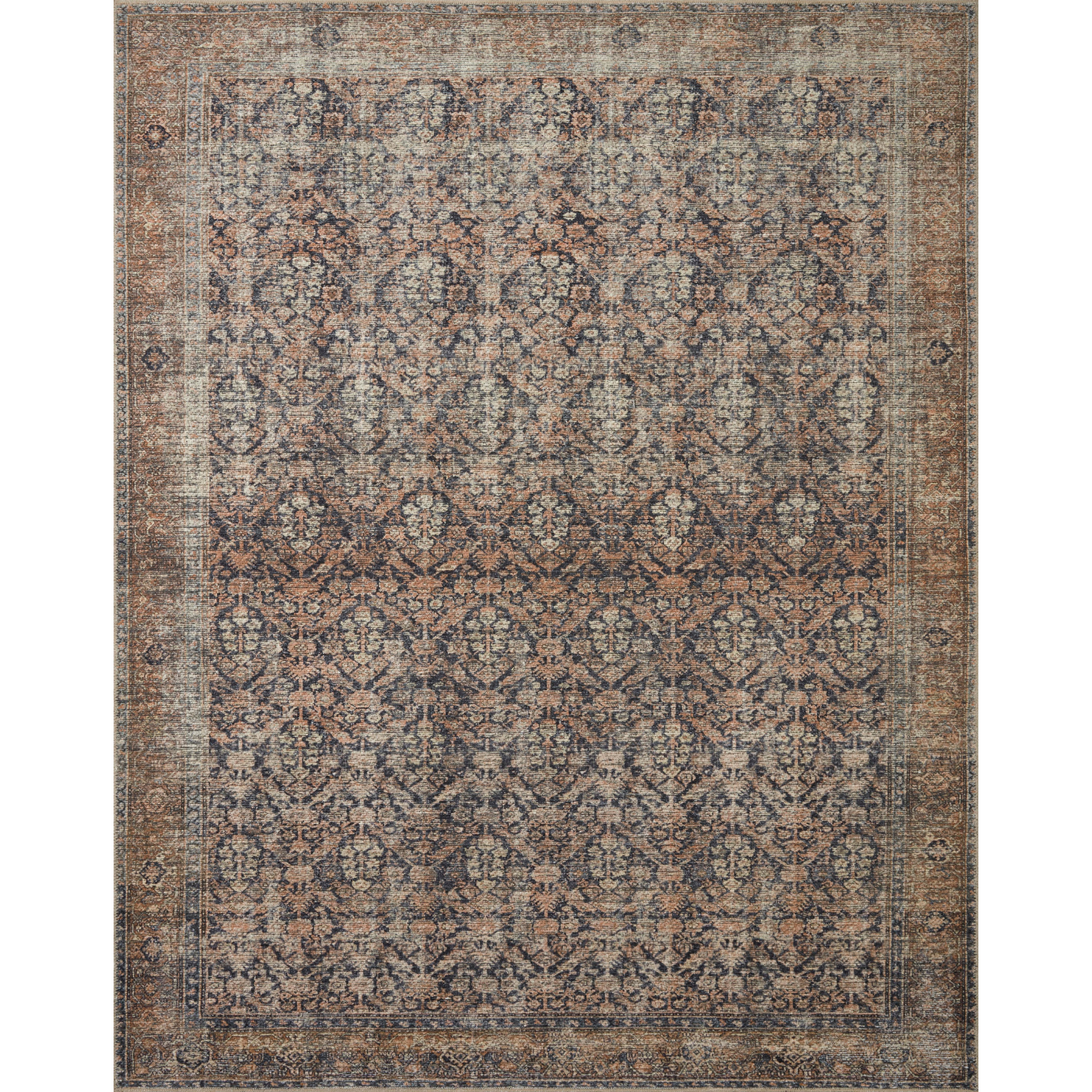 Amber Lewis x Loloi Billie Ink/Salmon Rug Amber Lewis x Loloi Billie Ink/Salmon Rug