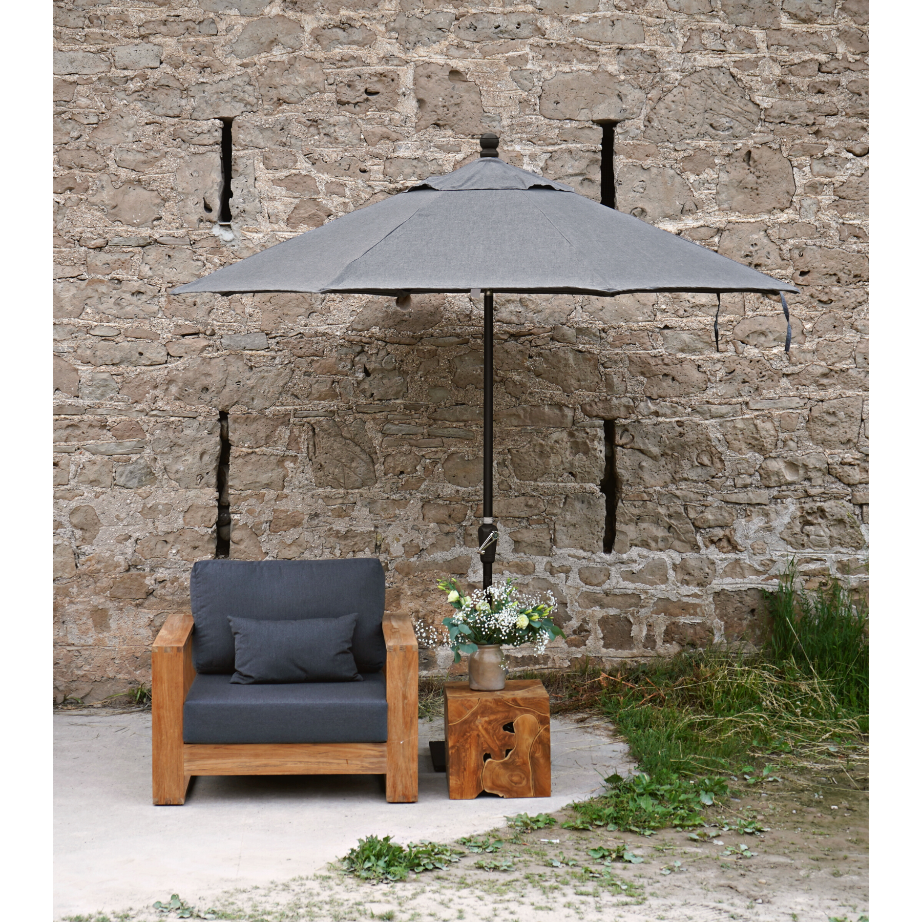 9' Octagon Auto Tilt Market Umbrella